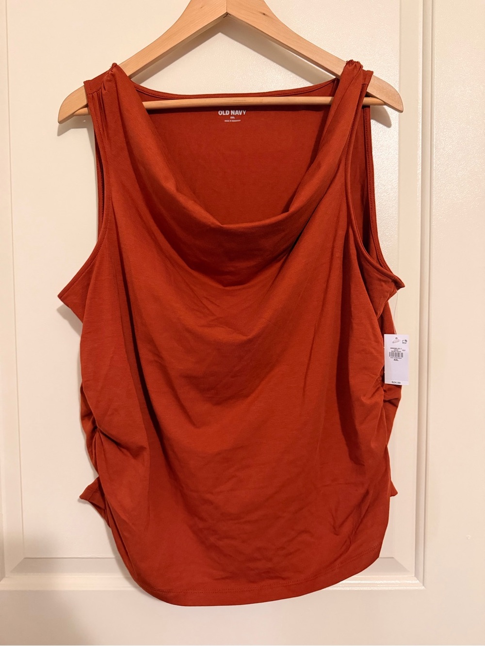 Old Navy Women's Rust Orange Draped Tank Top